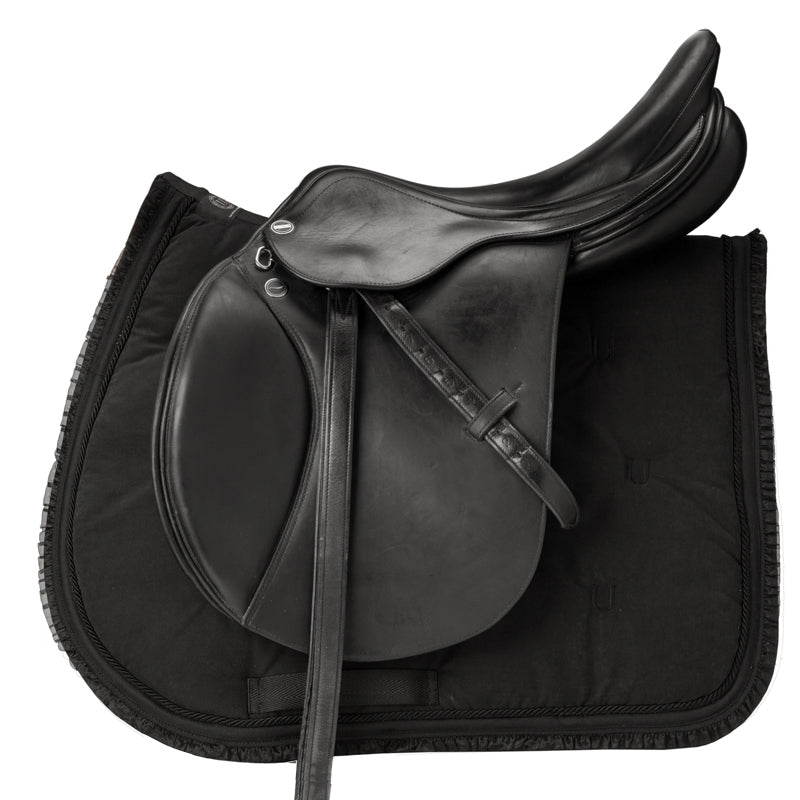 UBlack Rider Back to Black Jumping Saddle Pad