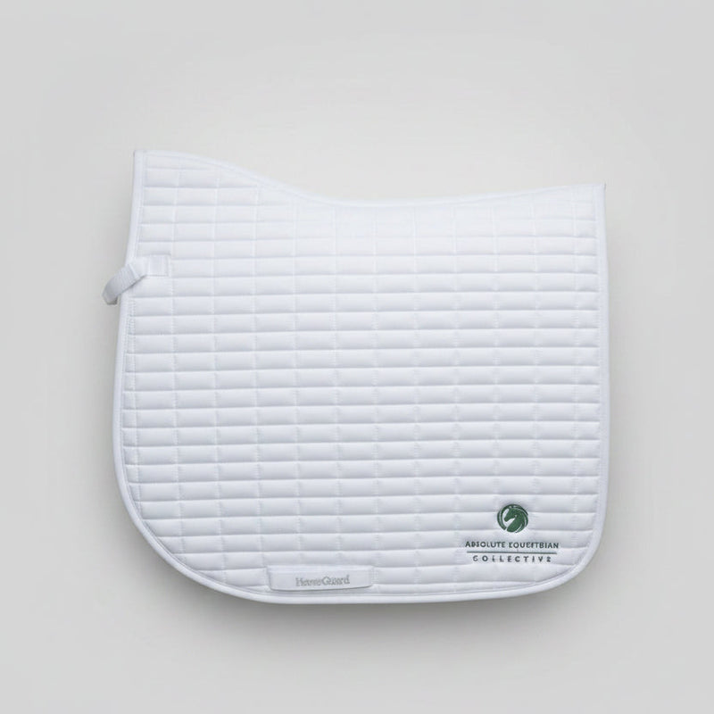 A white Dressage Full SaddlePad