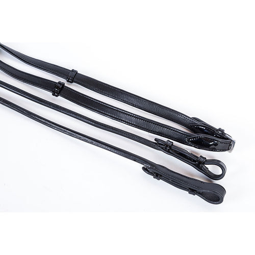 Luxe of London Oxford Rolled Patent Reins