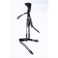 Absolute Equestrian Collective Oxford Anatomical Rolled Snaffle Bridle - Black & White